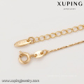 43844 Xuping venta caliente barata simple cadena de oro collar moda oro plateado collar de joyería